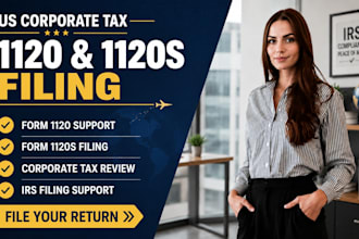 file US corporate tax returns form 1120 and 1120s for businesses
