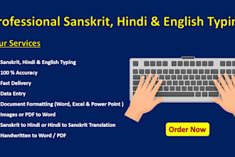 do sanskrit, hindi and english typing with formatting
