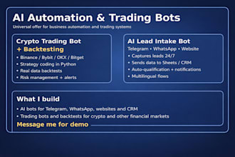 ai lead intake chatbot for telegram whatsapp website with CRM integration