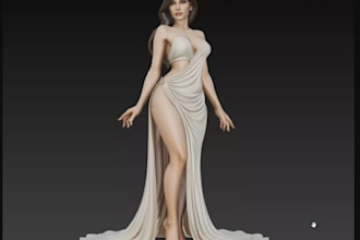 sculpt 3d nsfw figurine character, stl cake topper,home decor,3mf,resin printing