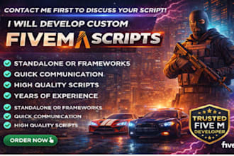 develop custom fivem scripts for your server