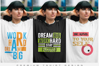 creative typography and custom graphic t shirt design