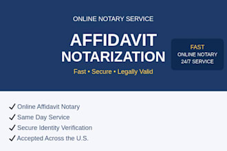 notarize affidavit, sworn statement, and legal declaration and online notary ron