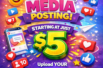 post and upload content on your social media pages