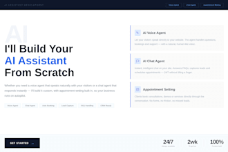 build ai website, business website development as a full stack web develo