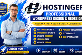 design hostinger website, hostinger wordpress website, hostinger redesign