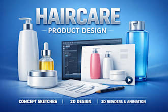design professional haircare product concepts from sketch to 3d