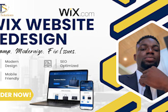 redesign wix website, revamp wix website or fix wix website issues