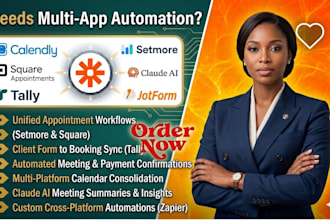 zapier integrate calendly setmore square appointment claude tally automation