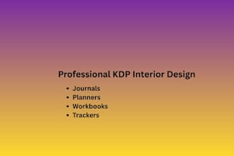 design KDP journal, planner, or workbook interior in canva