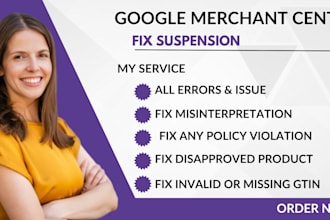 fix google merchant center suspension and misrepresentation