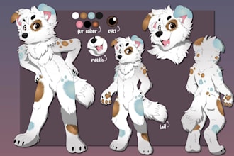 do anthro ref sheet furry reference sheet character design oc fursona ref sheet