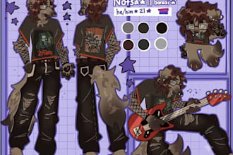 do anthro ref sheet furry reference sheet character design oc fursona ref sheet