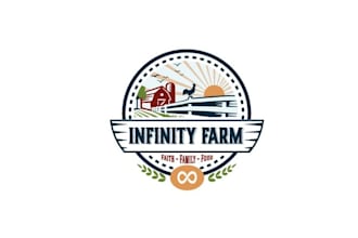 design modern lifestyle blog infinity farm logo