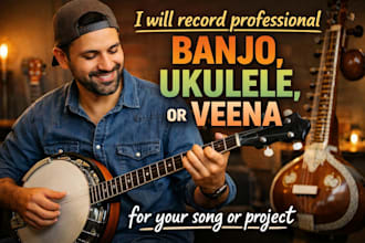 record real banjo, ukulele, or veena for your song or project