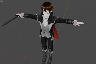 create, rig, fix, convert 3d model, vrm vrchat mmd vroid with arkit blendshapes