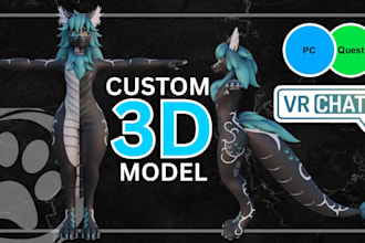 create custom 3d vrchat avatar, furry avatar, nsfw avatar, furry vrc, vrc avatar