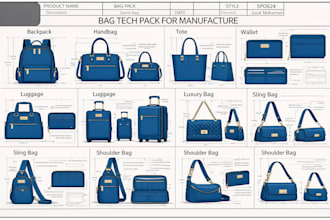design your backpack, handbag, tote, wallet, luggage, sling, and make tech pack