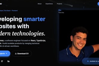 develop a professional and responsive web application react and tailwind