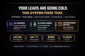 build an ai sales agent with chatbot, voice agent and appointment setter