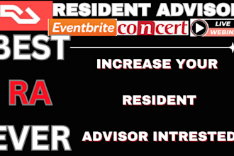promote resident advisor event, ra interested audience to increase attendees