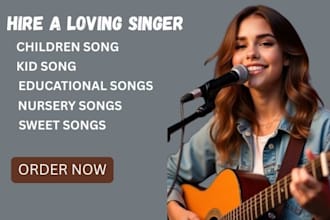be your child singer, sing children song, kid song writer, education kid music