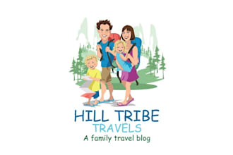 create a fun logo for a family travel blog for families