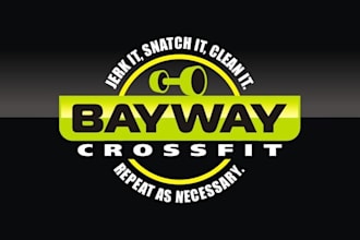 design motivation crossfit fitness gym logo for you