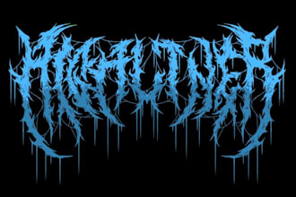 design a raw underground metal logo for your band