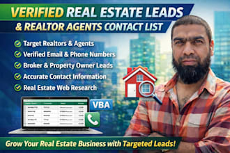generate verified real estate leads and realtor agents contact list