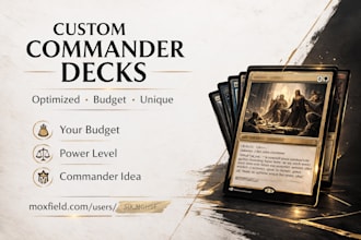 build a custom mtg commander or edh deck from any theme or combo