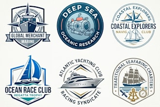 design modern marine, boat, yacht, and shipping business logo