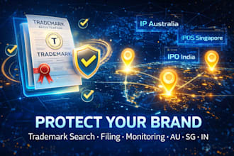do trademark search filing registration monitoring in australia singapore india