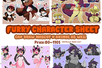 furry kemono mascot character sheet