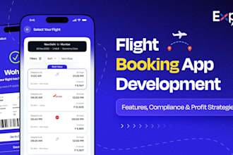 develop flight booking app, hotel booking app, event booking app, taxi booking