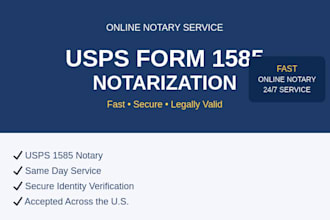 do usps form 1585, online notary notary certified and fast document notarization