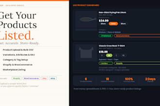 do product data entry and listing for ecommerce stores