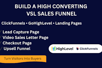 build a video sales latter funnel using clickfunnels and gohighlevel