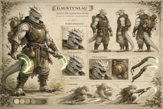 create character and outfit reference sheets with ai
