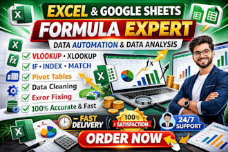 do advanced excel formula and pivot table creation