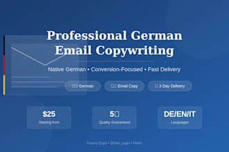 write professional german email copy for your campaign