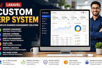 custom CRM erp or business management software using laravel
