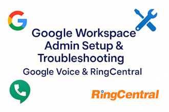 setup google workspace, admin console, ringcentral and voice