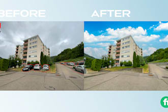 remove objects and sky swapping in your real estate images, professionally