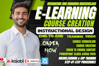 create online course content, course outline, ppt workbook, video course editing