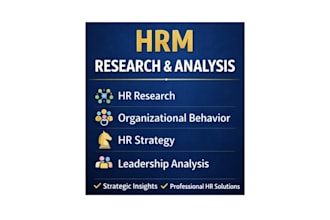 do hrm research, organizational behavior and HR analysis