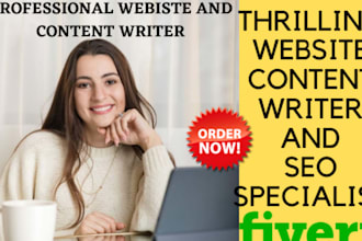 be your website copywriter and SEO content writer