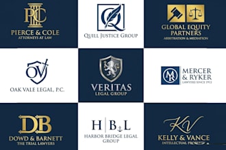 design a modern legal, attorney and law firm logo