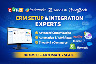 our agency will zoho freshworks zendesk honeybook jobber expert design customize