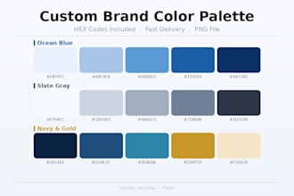 create a custom brand color palette with hex codes